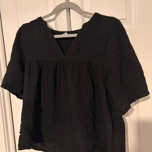 Old Navy Black V-Neck Blouse